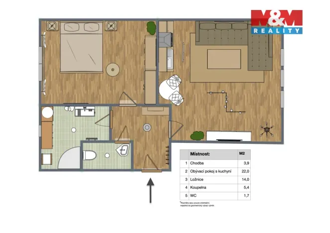 Pronájem bytu 2+kk, Chvalovice, 49 m2