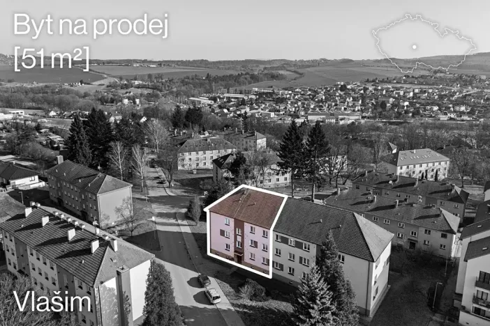 Prodej bytu 2+1, Vlašim, Družstevní, 51 m2