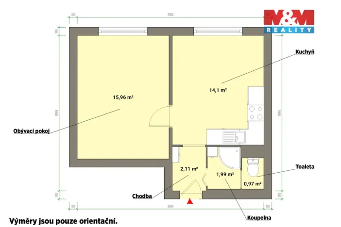 Pronájem bytu 1+1, Lázně Kynžvart, Polní, 36 m2