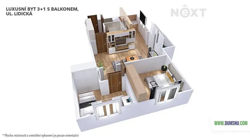 Pronájem bytu 3+1, Šumperk, Lidická, 60 m2