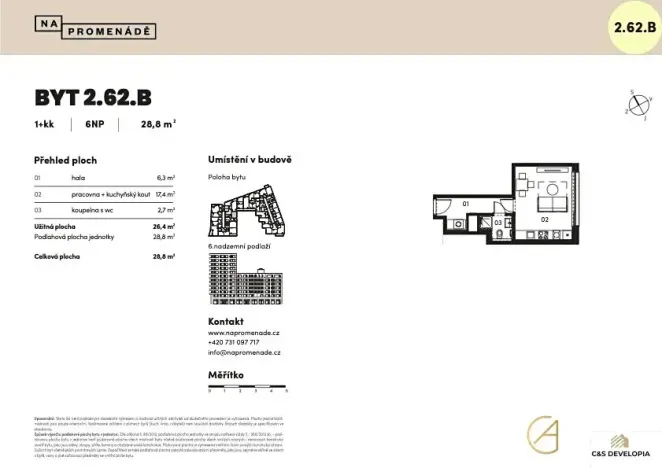 Prodej bytu 1+kk, Brno, 29 m2
