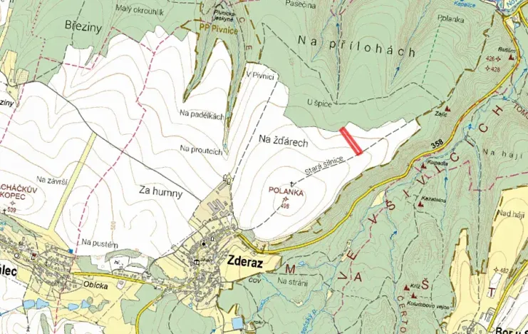 Prodej pole, Zderaz, 2416 m2