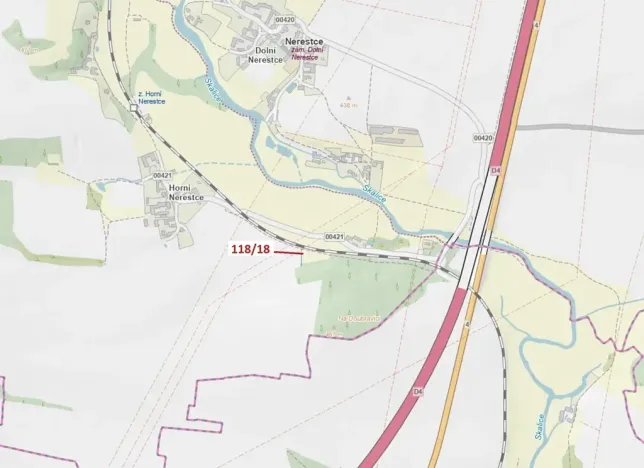 Dražba pole, Nerestce, 46 m2