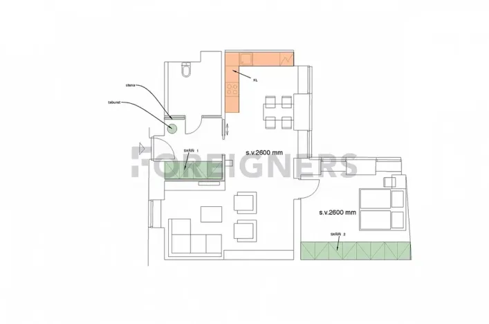 Pronájem bytu 2+kk, Brno, Jakubská, 64 m2