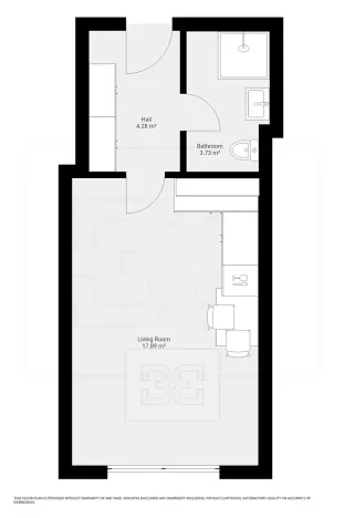 Pronájem bytu 1+kk, Praha - Strašnice, Krátká, 25 m2