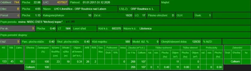 Prodej lesa, Libotenice, 63021 m2