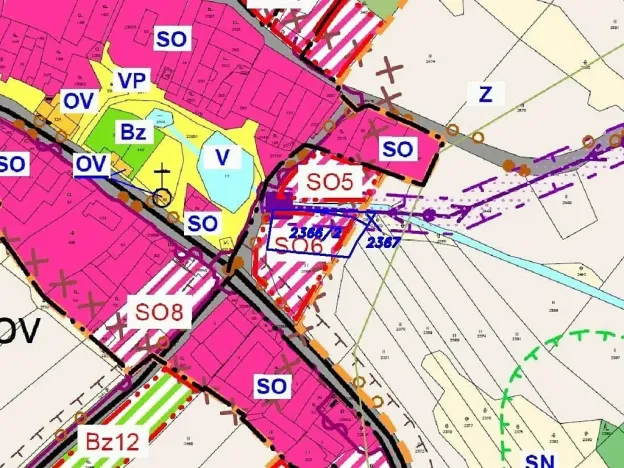 Dražba pozemku pro bydlení, Slavonice, 1281 m2