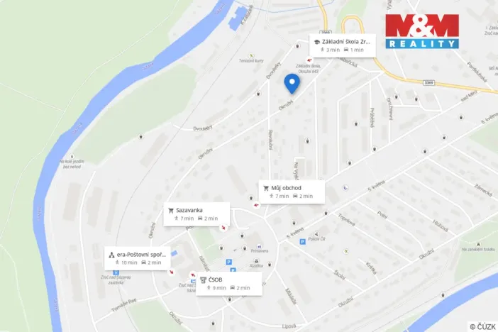 Prodej bytu 3+1, Zruč nad Sázavou, Okružní, 72 m2