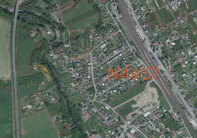 Prodej pozemku, Návsí, 1001 m2