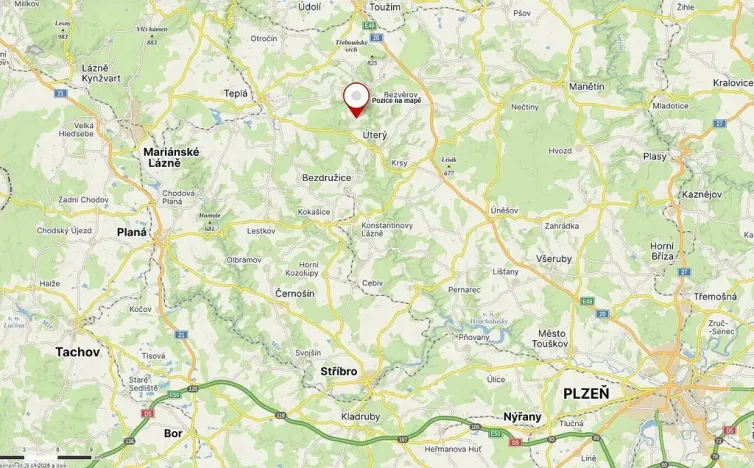 Prodej pozemku, Úterý - Vidžín, 1500 m2