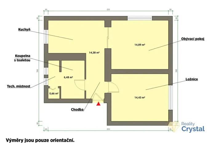 Prodej bytu 2+1, Planá, Zahradní, 55 m2