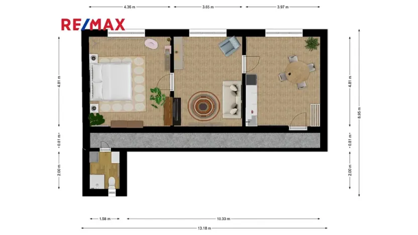 Prodej bytu 2+1, Česká Kamenice, Dvořákova, 59 m2