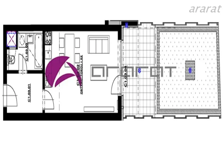 Pronájem bytu 1+kk, Olomouc, Rokycanova, 35 m2