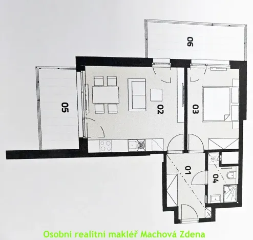 Pronájem bytu 2+kk, Praha - Modřany, Zlochova, 50 m2