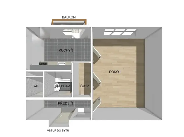 Prodej bytu 1+1, Brno, Křížkovského, 37 m2