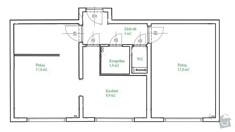 Prodej bytu 2+1, Trutnov, Marie Pujmanové, 50 m2
