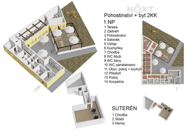 Prodej restaurace, Strážnice, Radějovská, 302 m2