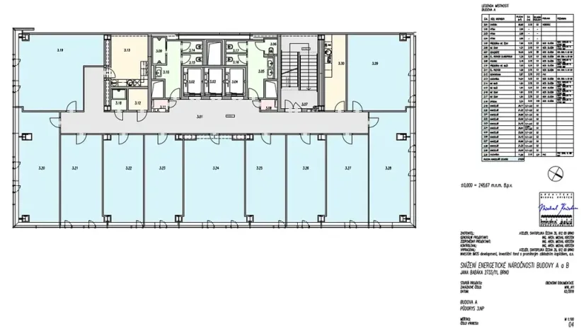 Pronájem kanceláře, Brno, Jana Babáka, 319 m2