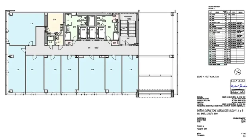 Pronájem kanceláře, Brno, Jana Babáka, 227 m2