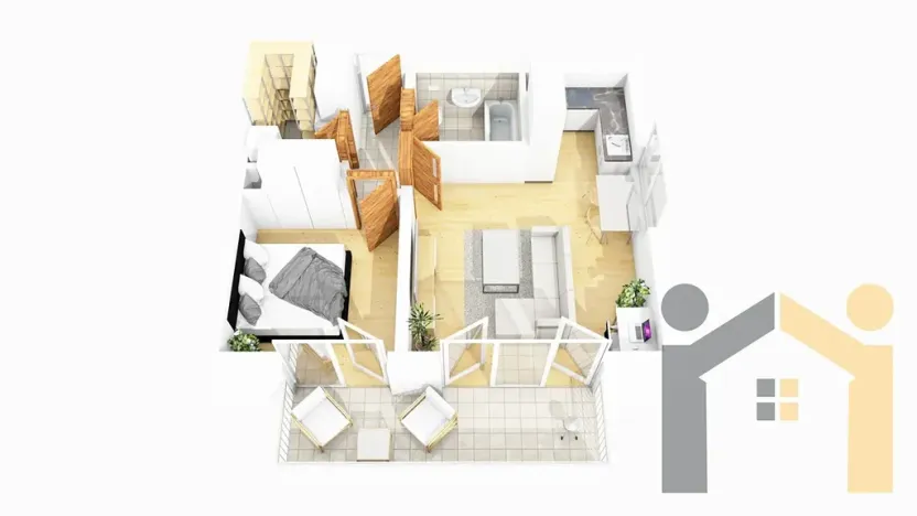 Prodej bytu 2+kk, Praha - Letňany, Hlučkova, 63 m2