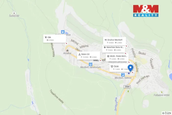 Pronájem bytu 1+kk, Meziboří, nám. 8. května, 26 m2