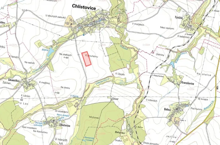 Prodej pole, Chlístovice, 40666 m2