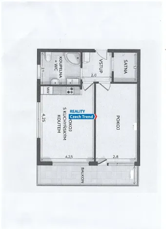 Prodej bytu 2+kk, Olomouc, Družební, 62 m2