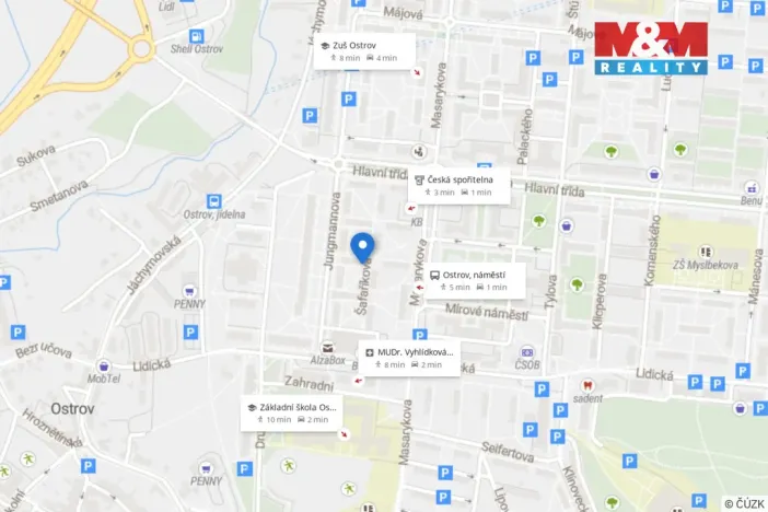 Pronájem bytu 2+1, Ostrov, Jungmannova, 51 m2