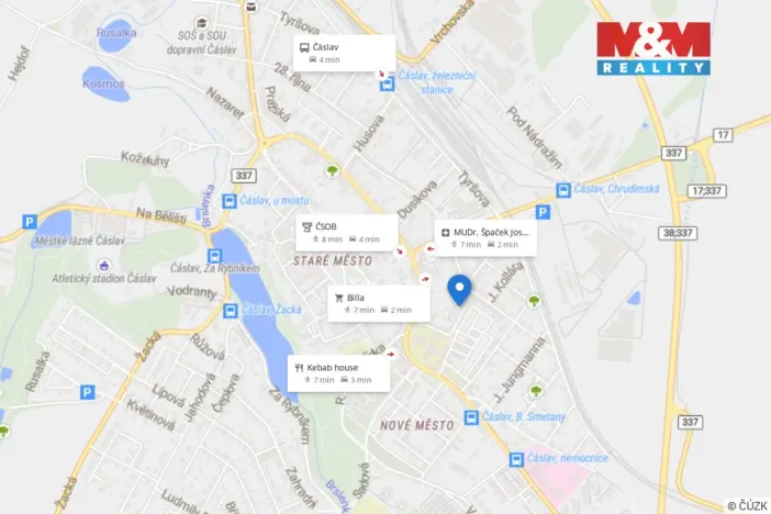 Prodej bytu 2+1, Čáslav - Čáslav-Nové Město, Jiřího z Poděbrad, 58 m2