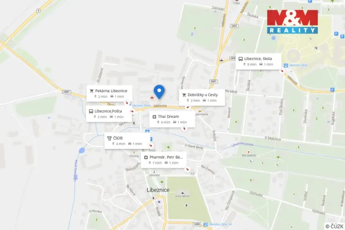 Pronájem bytu 2+kk, Líbeznice, Mělnická, 39 m2