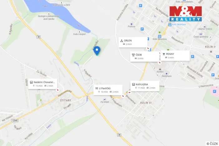 Prodej zahrady, Kolín - Štítary, 367 m2