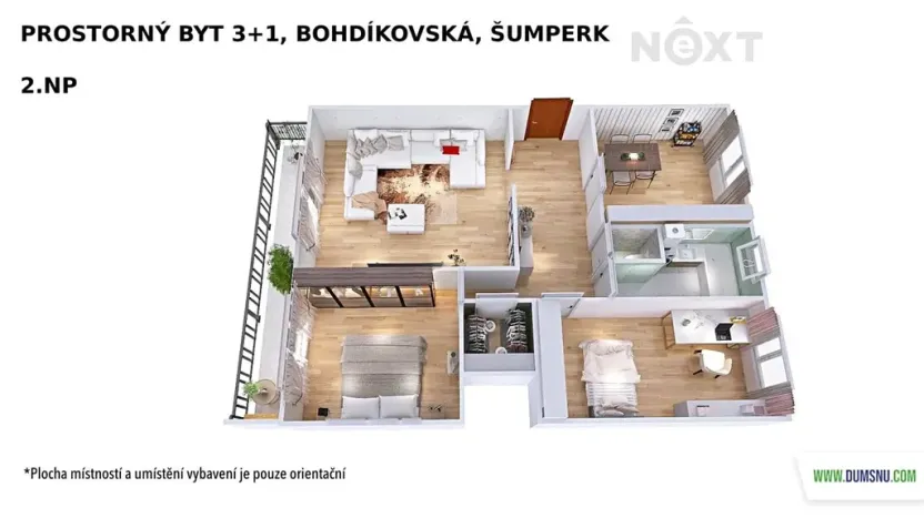 Prodej bytu 3+1, Šumperk, Bohdíkovská, 75 m2