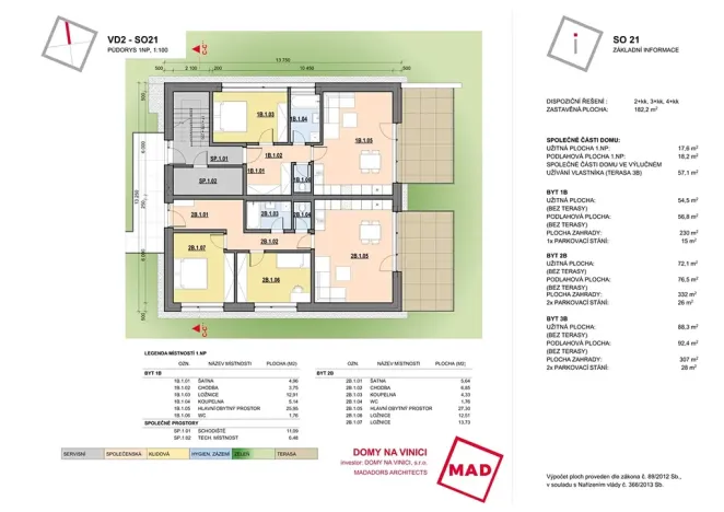 Prodej bytu 3+kk, Němčičky, 72 m2