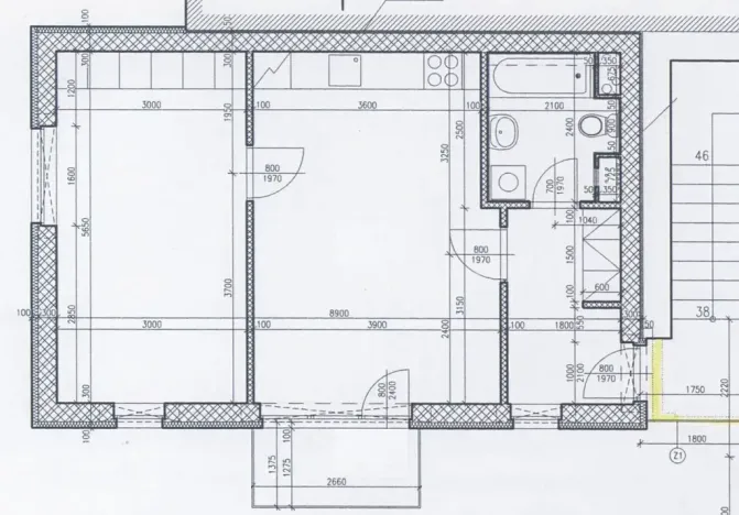 Pronájem bytu 2+kk, Praha - Břevnov, Bělohorská, 49 m2