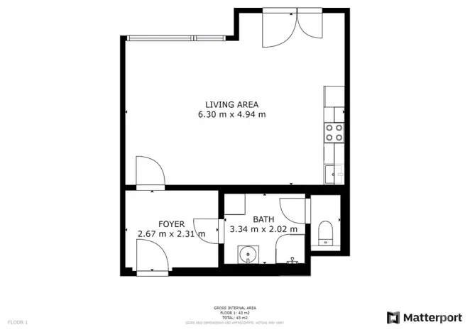 Prodej bytu 1+kk, Praha - Letňany, Pavla Beneše, 40 m2