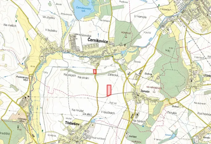 Prodej pole, Černíkovice, 7381 m2