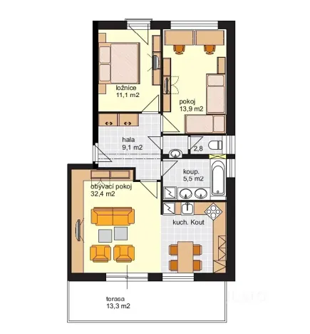 Pronájem bytu 3+kk, Písek, Karla Boromejského, 74 m2