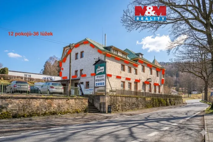 Prodej ubytování, Teplice nad Metují - Dolní Teplice, Aloise Jiráska, 645 m2