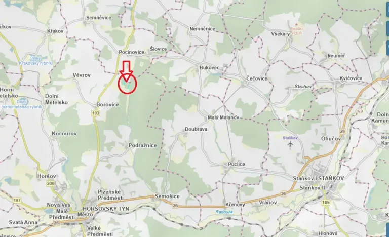 Prodej podílu lesa, Horšovský Týn, 4280 m2