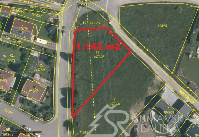 Prodej zahrady, Vimperk - Boubská, Družstevní, 1142 m2