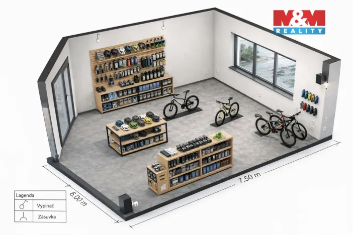 Pronájem obchodního prostoru, Benešov, Vnoučkova, 45 m2