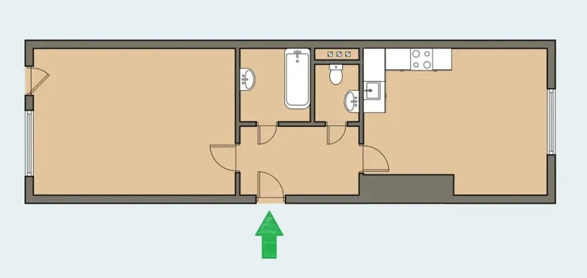 Pronájem bytu 2+kk, Kralupy nad Vltavou, Havlíčkova, 56 m2