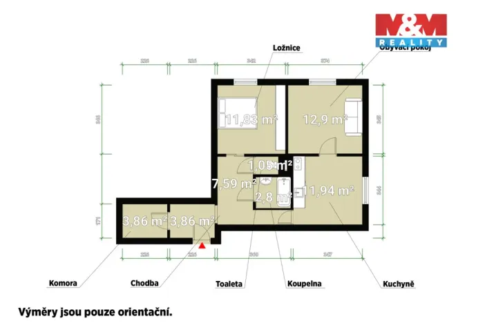 Prodej bytu 2+1, Plzeň - Severní Předměstí, Bzenecká, 57 m2