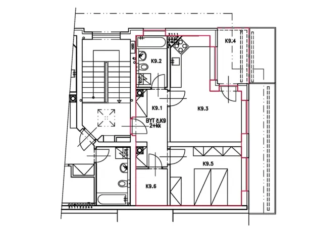 Pronájem bytu 2+kk, Brno, Královopolská, 50 m2