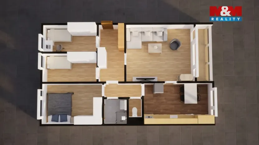 Prodej bytu 4+1, Ústí nad Labem - Severní Terasa, Rabasova, 78 m2