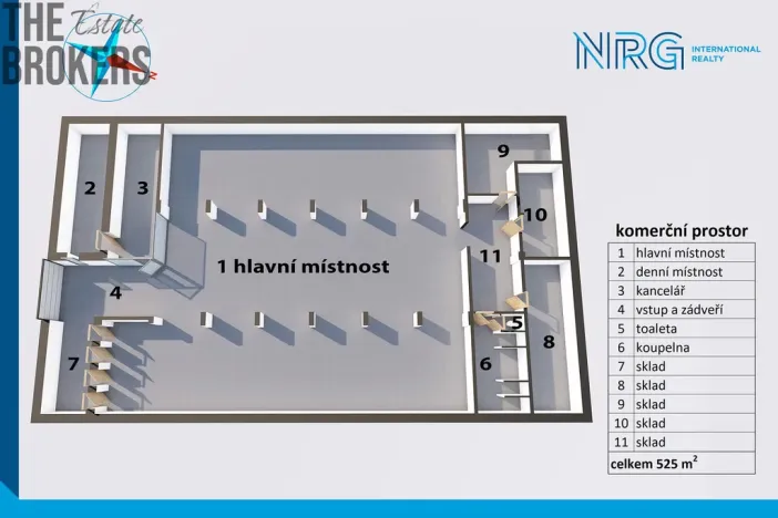 Prodej komerční, Praha, 525 m2