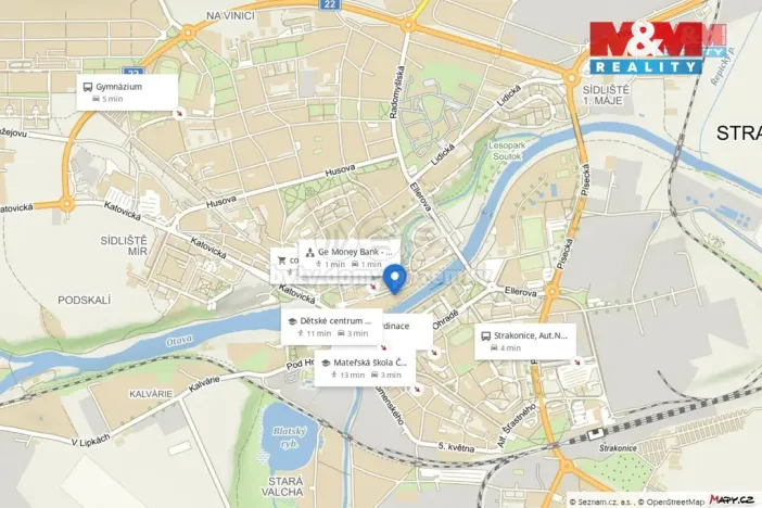 Pronájem bytu 1+kk, Strakonice - Strakonice I, Palackého náměstí, 42 m2