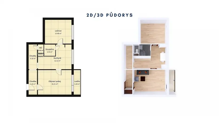 Pronájem bytu 2+1, Uničov, Nemocniční, 56 m2