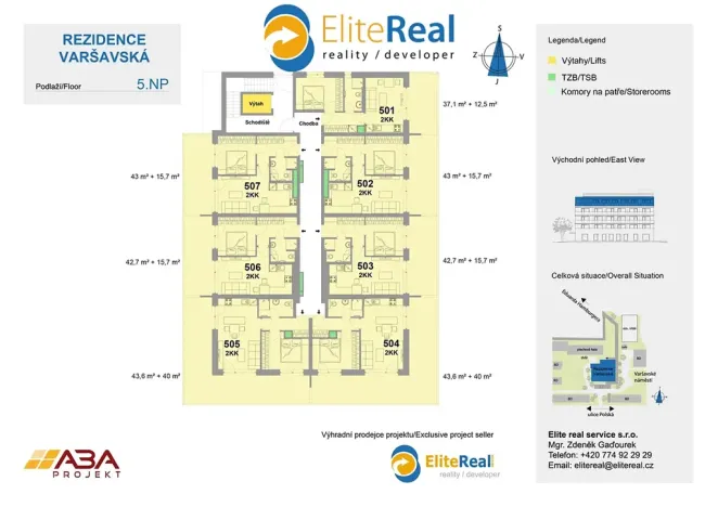 Prodej bytu 2+kk, Olomouc, Varšavské nám., 43 m2