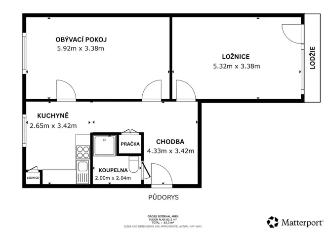 Prodej bytu 2+1, Chomutov, Písečná, 62 m2